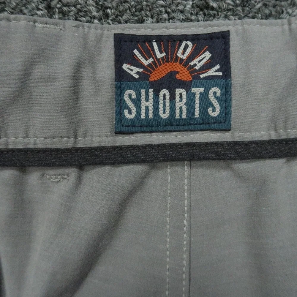 Faherty Shorts Mens 38 Gray All Day Chino Stretch Zip Pocket Lightweight *